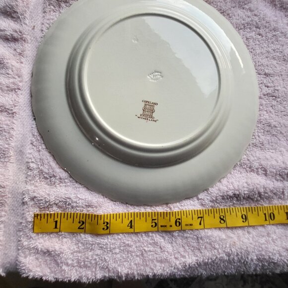 SPODE COPELAND CHINA SALAD PLATE BASKET WEAVE WICKER LANE MADE IN ENGLAND 'BIN F - Picture 4 of 4